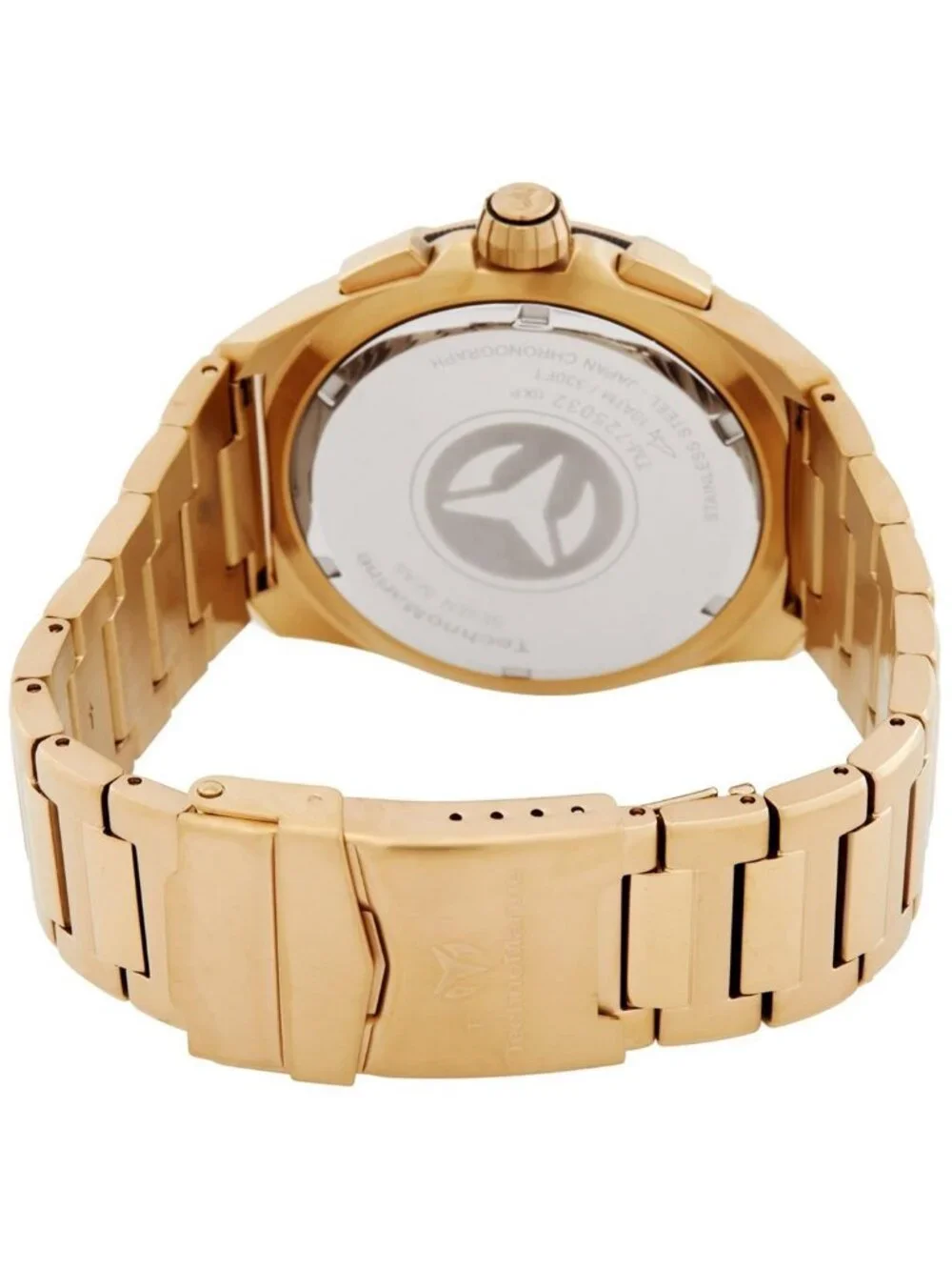 NWT Technomarine Seven Seas Chronograph GMT Quartz Gold Dial Men's Watch